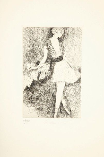 Marie LAURENCIN (1883-1956) La Danseuse, ou Barbette. 1926. Eau-forte. 110 x 170....