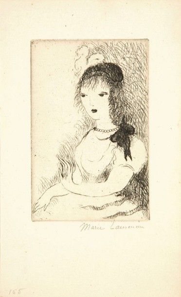 Marie LAURENCIN (1883-1956) Amélie. 1932. Eau-forte. 70 x 109. Marchesseau 173. Parfaite...