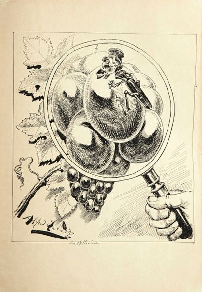 ALFRED LE PETIT (1841-1909) Albums de caricatures pour Le Grelot et autres journaux....