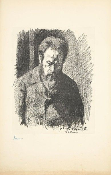 Maximilien Luce (1858-1941) Portrait d’Édouard Vuillard. Vers 1895-1900. Autographie....