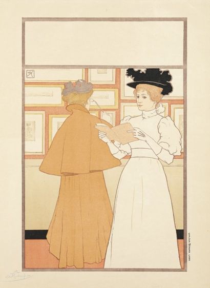 Armand Rassenfosse (1862-1934) Salon des Cent. Affiche. 1896. Lithographie. 361 x 555....
