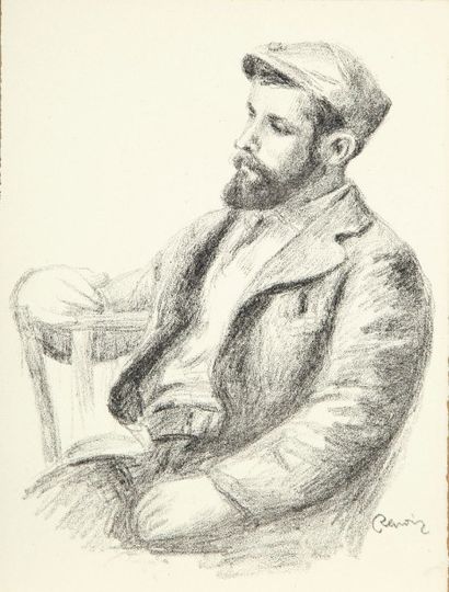 Pierre-Auguste RENOIR (1841-1919) Louis Valtat. Vers 1904. Lithographie. 239 x 302....