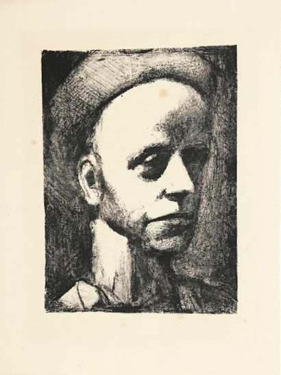 Georges ROUAULT (1871-1958) Autoportrait I. Pl. pour A. Suarès, Souvenirs intimes,...