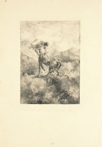 Ker-Xavier ROUSSEL (1867-1944) Centaure dans un paysage (projet d’illustration pour...