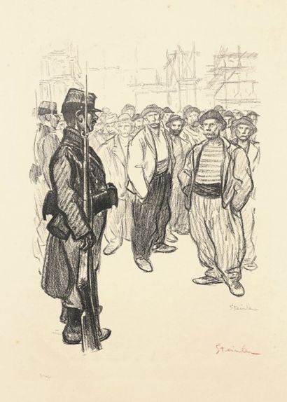 Théophile-Alexandre STEINLEN (1859-1923) Misère ; Le Terme franco-russe ; Association...