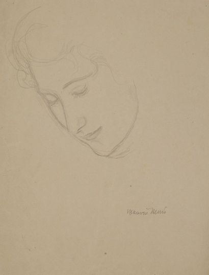 null Maurice DENIS (1870-1943)
Tête de femme inclinée - Yvonne Lerolle, 1897
Dessin...