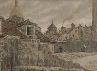 null Henri RIVIERE (1864-1951)
Montmartre, la rue du Mont-Cenis
Dessin à la pierre...