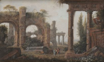 null Charles François NIVARD (1739-1821)
Ruines animées
2 gouaches.
Signées et datées...