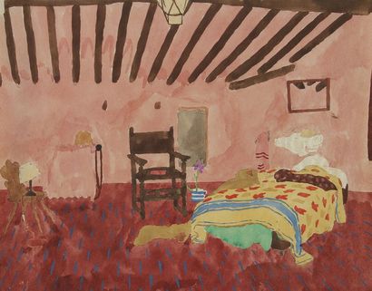 null Jean DARQUET (1918-2012)
La Chambre
5 aquarelles.
21 x 27 cm chaque.