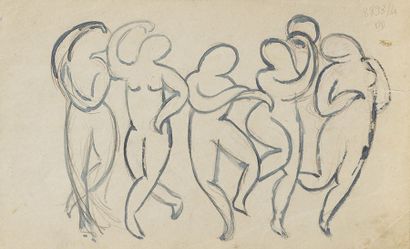 null Erma BOSSI (1885-1960)
La Danse, vers 1910-1915
Aquarelle et mine de plomb.
Signée...