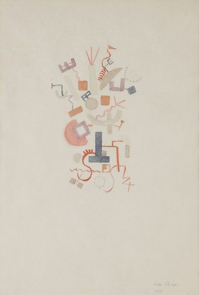 null Lothar SCHREYER (1886-1966)
Composition
Aquarelle.
Signée en bas à droite.
33,5...