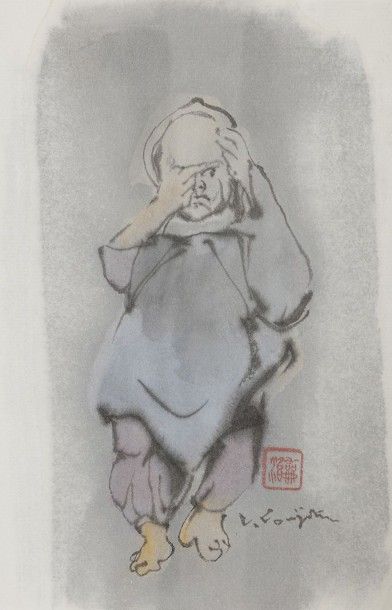 null Léonard Tsuguharu FOUJITA (1886-1968)
Le Pèlerin
Dessin au pinceau, à l'encre...