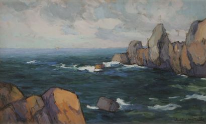 Paul Louis MESTRALLET (1886-
)
Côte rocheuse...
