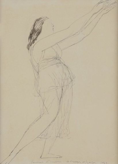 null André DUNOYER DE SEGONZAC (1884-1974)
Isadora, 1947
Dessin à l'encre.
Signé,...