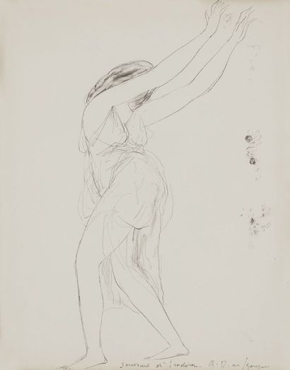null André DUNOYER DE SEGONZAC (1884-1974)
Isadora, l'offrande, vers 1947
Dessin...