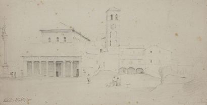 null Stanislas LÉPINE (1835-1892)
Vue de San Lorenzo hors les murs à Rome
Crayon...