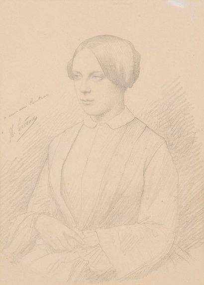 null Jean Léon Gérôme (1824 - 1904)
Portrait de femme
Crayon noir 
23 x 17,5 cm
Signé...