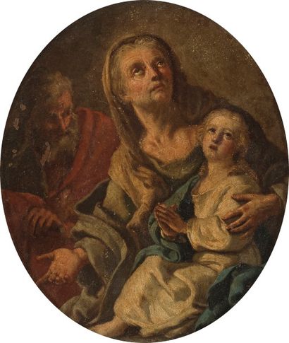 null Attribué à Francesco DE MURA
(1696-1782)
Sainte Anne, saint Joachim et l’Enfant...