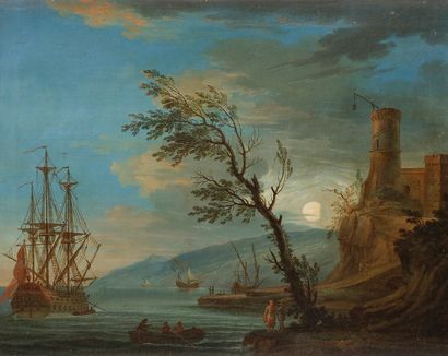 null Jean Joseph KAPELLER (Marseille 1702-1790)
Port au clair de lune
Sur sa toile...
