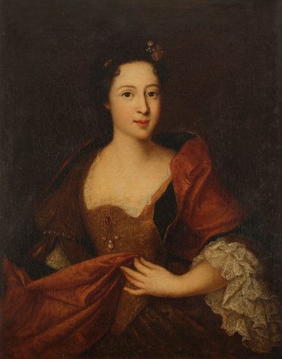 null École FRANCAISE vers 1710
Portrait de dame en buste
Toile 
81 x 64 cm
Restaurations...
