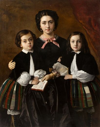 null Louis BOULANGER
(Vercelli 1806 - Dijon 1867)
Portrait de madame de Rosa Grenier...