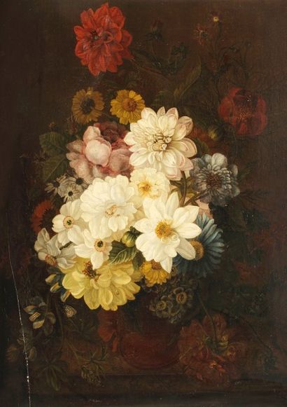null Adèle EVRARD (Ath-En-Hennegau 1792-1889)
Bouquet de fleurs
Panneau
57 x 40,5...