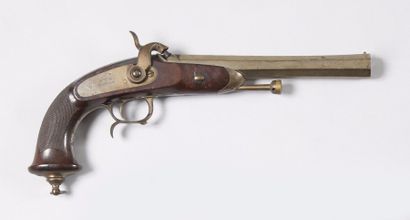 null Pistolet d’arçon d’officier modèle 1833, 1er type à percussion.
Canon à pans,...