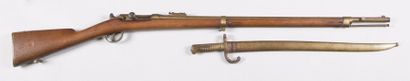 null Fusil d’infanterie Chassepot modèle 1866 S1870. 
Canon rond à pans au tonnerre,...