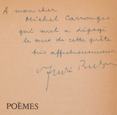 BRETON (André). BRETON (André).
Poèmes.
Paris : Gallimard, [1948]. — In-8, 207 x...