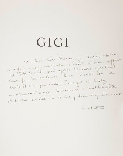COLETTE. COLETTE.
Gigi.
Paris : [Paul Chadourne], 1950. — In-4, 330 x 257 : 128 pp.,...