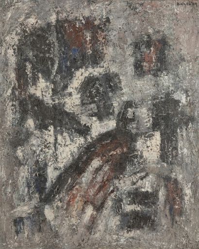 null Ézéquiel BAROUKH [égyptien] (1909-1984)
Composition, vers 1960
Huile sur toile.
Signée...