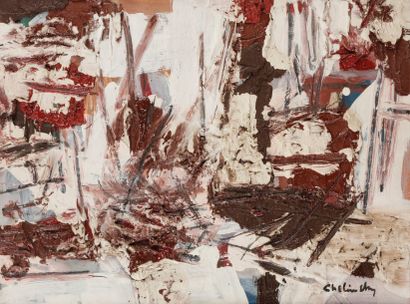 null Oscar CHELIMSKY (1923-2010)
Composition, 1956
Huile sur toile.
Signée en bas...
