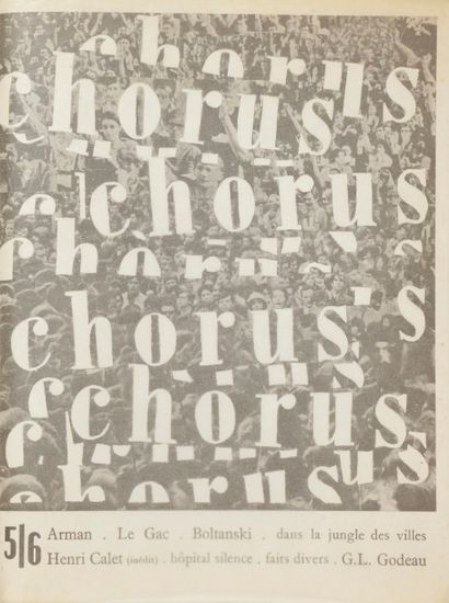 null ARMAN (1928-2005)
Chorus 5/6, 1970
Revue et sérigraphie.
Revue Chorus comportant...