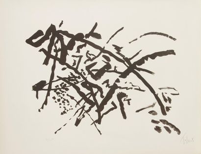null Pierre TAL-COAT (1905-1985)
Couverture pour Derrière Le Miroir, n°120, 1960
Lithographie.
Signée...