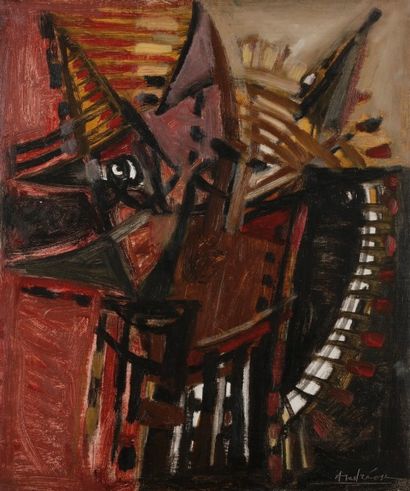 null Constantin ANDREOU [franco-brésilien] (1917-2007)
Tête cubiste
Huile sur toile.
Signée...