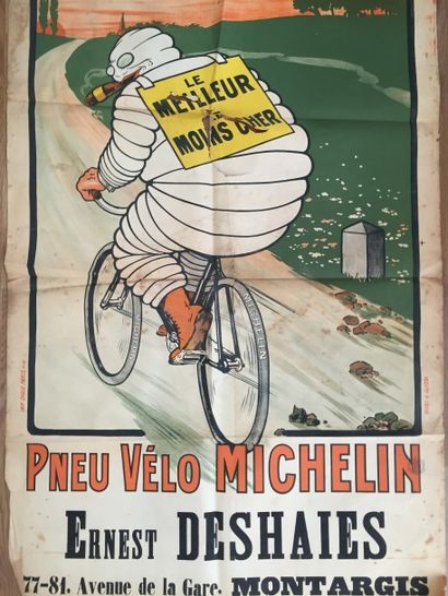 null MICHELIN. 10 affiches pour les pneus Michelin, non entoilées, principalement...