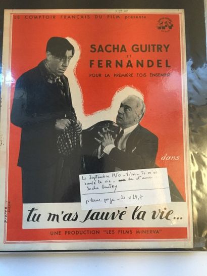 null FERNANDEL. Affiches, photographies, programmes (1 classeur).