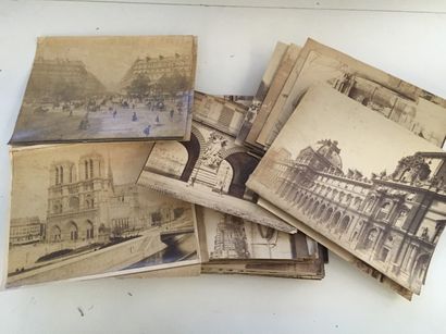 null PARIS. Lot de photographies, 1870-1900. Dont un album annoté (accidents).