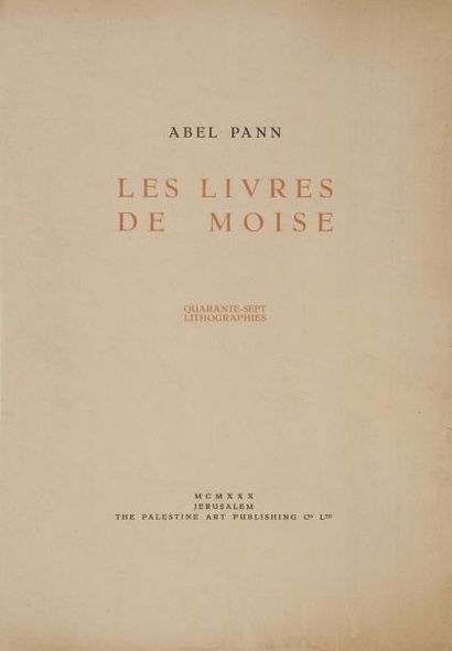 null [BIBLE] Abel (Pfeffermann) PANN (1883-1963) 
Les Livres de Moïse. Jérusalem,...