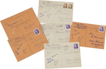 null [CARTE POSTALE - Camps de concentration] 6 cartes postales tenant lieu de certificat....