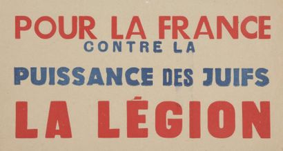 null [ANTISÉMITISME] Ensemble de documents antisémites :
- Affichette : Pour la France...