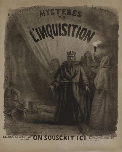 null [AFFICHE] Jean-Pierre MOYNET (1819-1876) 
Les mystères de l’Inquisition
Affiche...