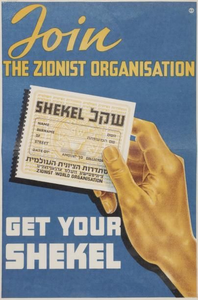 null [AFFICHE ISRAËL]
Join the Zionist Organisation, S.l.n.d., graphisme Wallish.
Affiche...