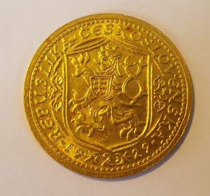 null 1 pièce de 2 ducats St Wenceslas (Tchécoslovaque) en or.