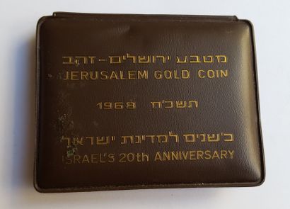 null 2 pièces en or israéliennes, 1 de 100 shekels et une Théodore Herzl.