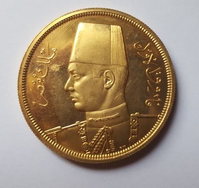 null 1 pièce de 500 piastres en or égyptienne Farouk.