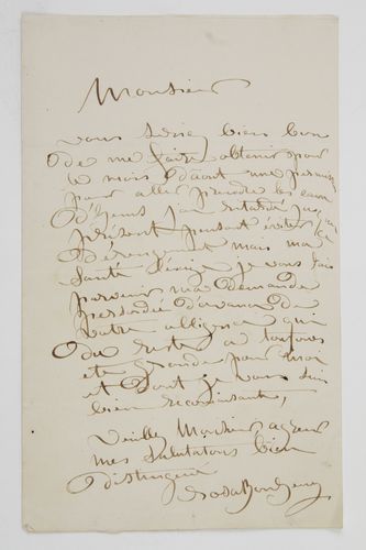 null Rosa BONHEUR (1822-1899). L.A.S., [1850 ?] ; 1 page in-8 (portrait joint).
...