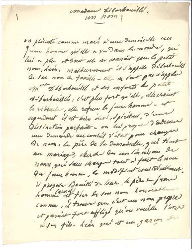 null Eugène LABICHE. 3 manuscrits autographes, Madame Débarbouillé ; 2, 8 et 9 pages...