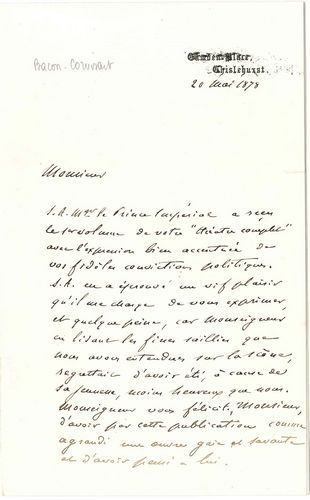 null Lucien, baron CORVISART (1824-1882) médecin de Napoléon III et du Prince Impérial....