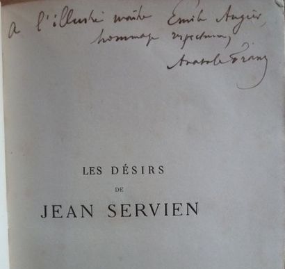 null Anatole FRANCE. Les Désirs de Jean Servien (Paris, Alphonse Lemerre, 1882) ;...